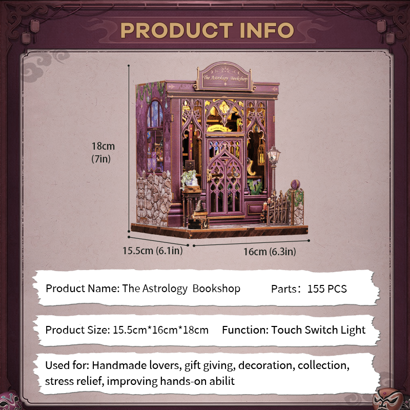 CUTEBEE DIY Book Nook Kit | The Astrology Bookshop