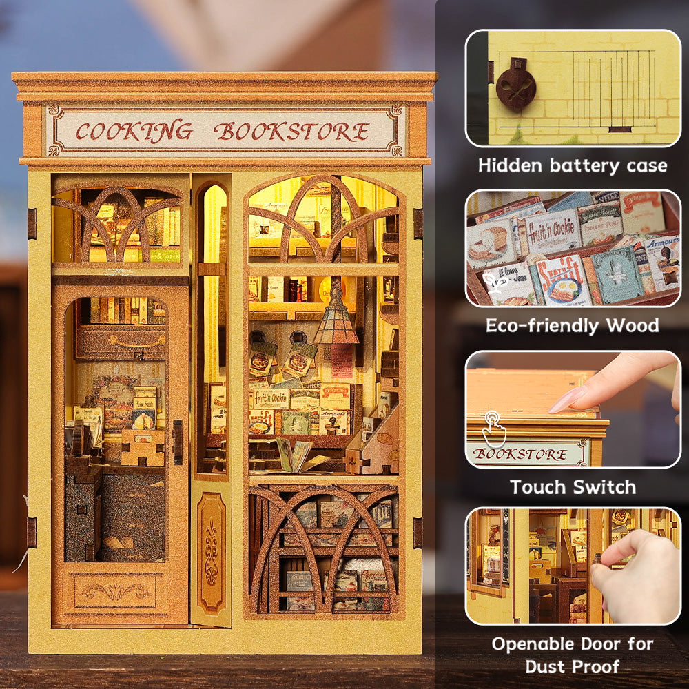 CUTEBEE DIY Book Nook Kit | Cooking Bookstore
