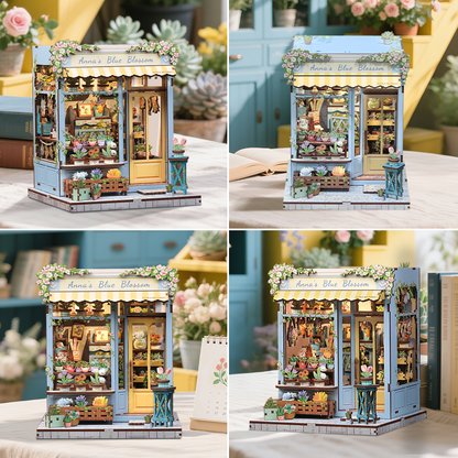 CUTEBEE DIY Miniature House | Anna's Blue Blossom