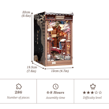 CUTEBEE DIY Book Nook Kit | Kyoto Snow Whisper