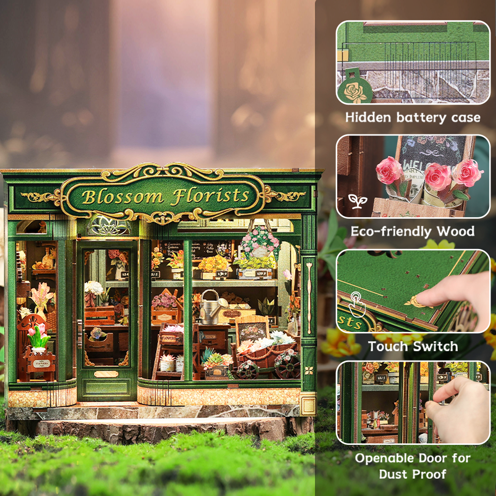 CUTEBEE DIY Dollhouse Kit | Blossom Florists