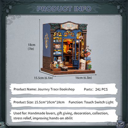 CUTEBEE DIY Book Nook Kit | Journey Trace Bookshop
