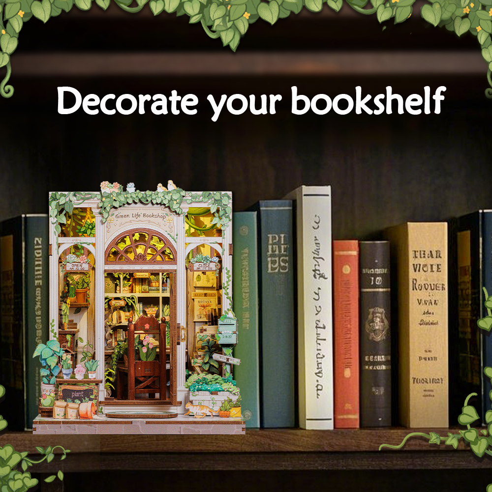 CUTEBEE DIY Book Nook Kit | Green Life Bookshop