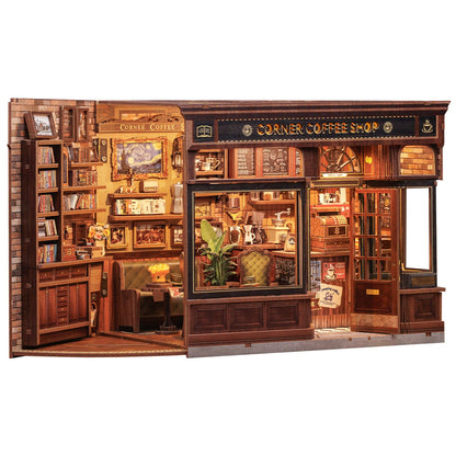 CUTEBEE DIY Dollhouse Kit | CORNER COFFEE SHOP