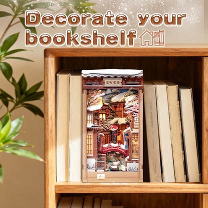 CUTEBEE DIY Book Nook Kit | Kyoto Snow Whisper