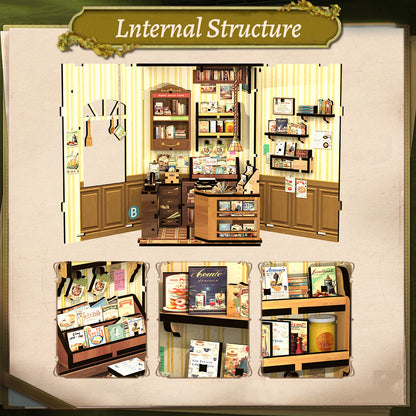 CUTEBEE DIY Book Nook Kit | Cooking Bookstore