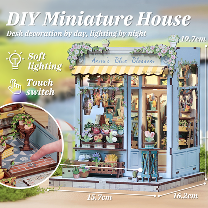 CUTEBEE DIY Miniature House | Anna's Blue Blossom