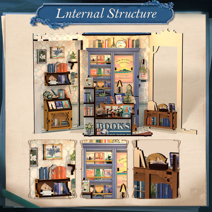 CUTEBEE DIY Book Nook Kit | Literature Bookstore