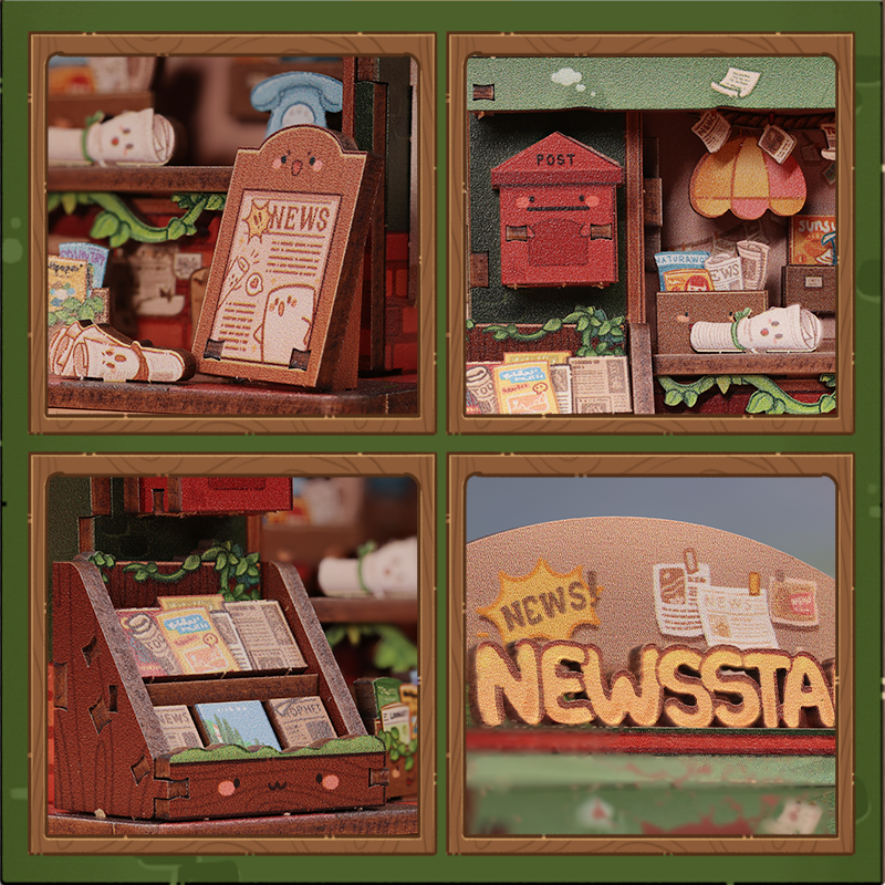 CUTEBEE Mini Store Series | TaleBox Corner-Newsstand