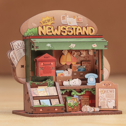 CUTEBEE Mini Store Series | TaleBox Corner-Newsstand