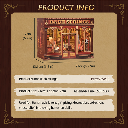 CUTEBEE DIY Miniature House | Bach Strings