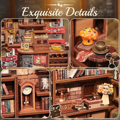 CUTEBEE DIY Dollhouse Kit | CORNER COFFEE SHOP