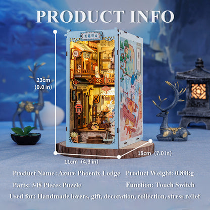 CUTEBEE DIY Book Nook Kit (Azure Phoenix Lodge)